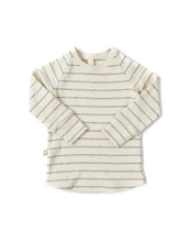 Load image into Gallery viewer, rib knit long sleeve tee - stone stripe