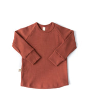 Load image into Gallery viewer, rib knit long sleeve tee - terra cotta