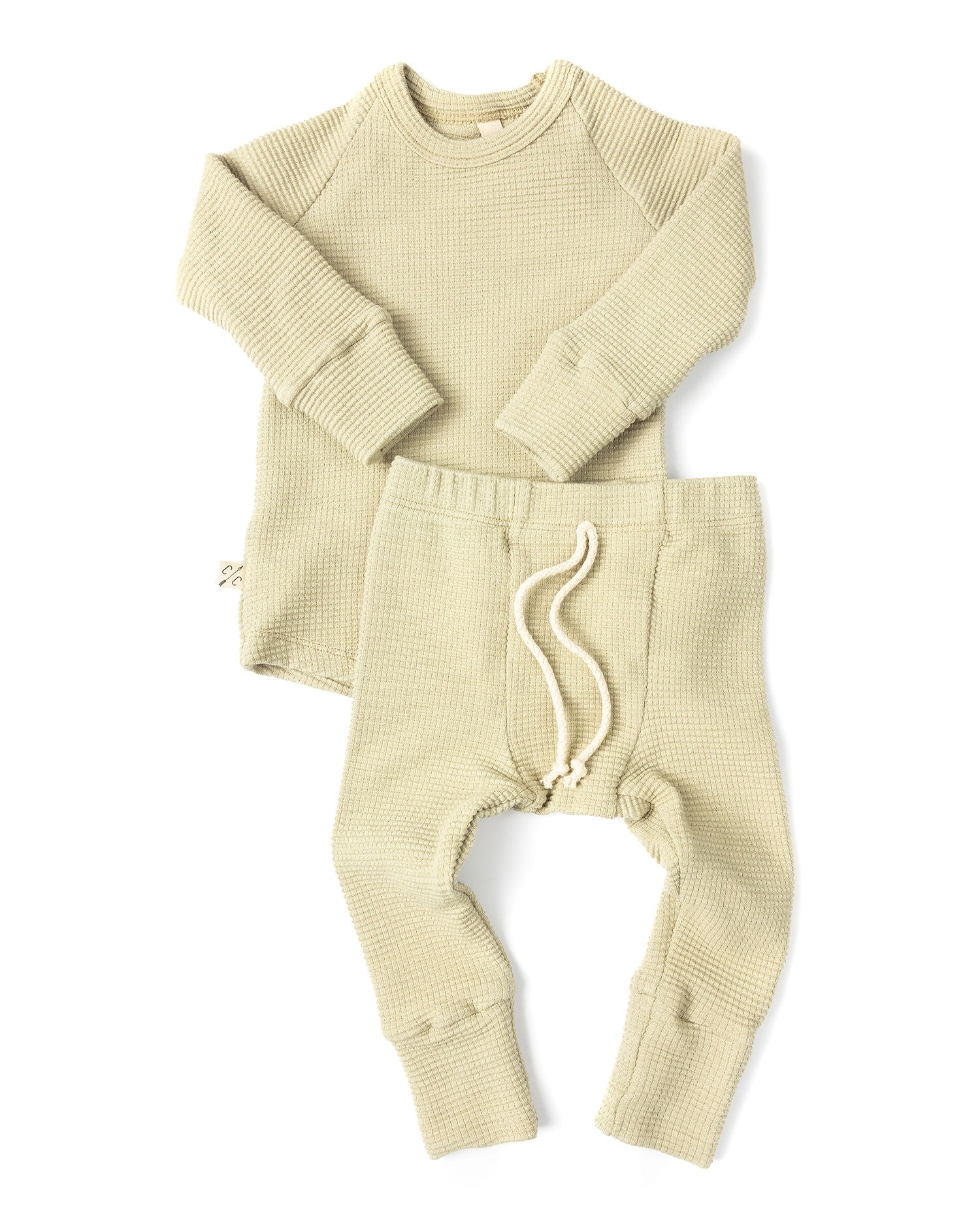 Baby Waffle Knit Top & Pants Set