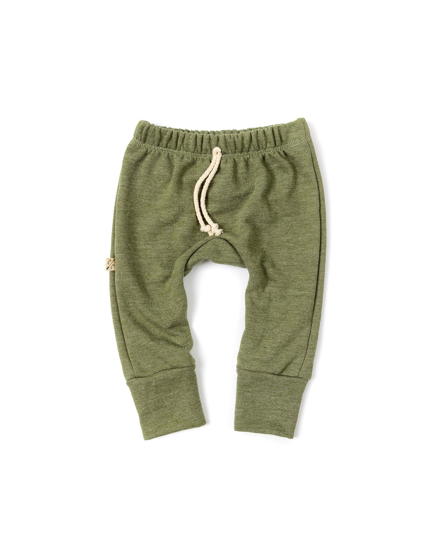 Cotton Jogger Pants with Gusset - Olive – KES