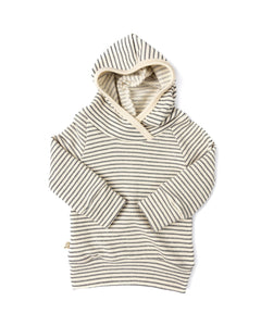trademark raglan hoodie - narrow gray stripe