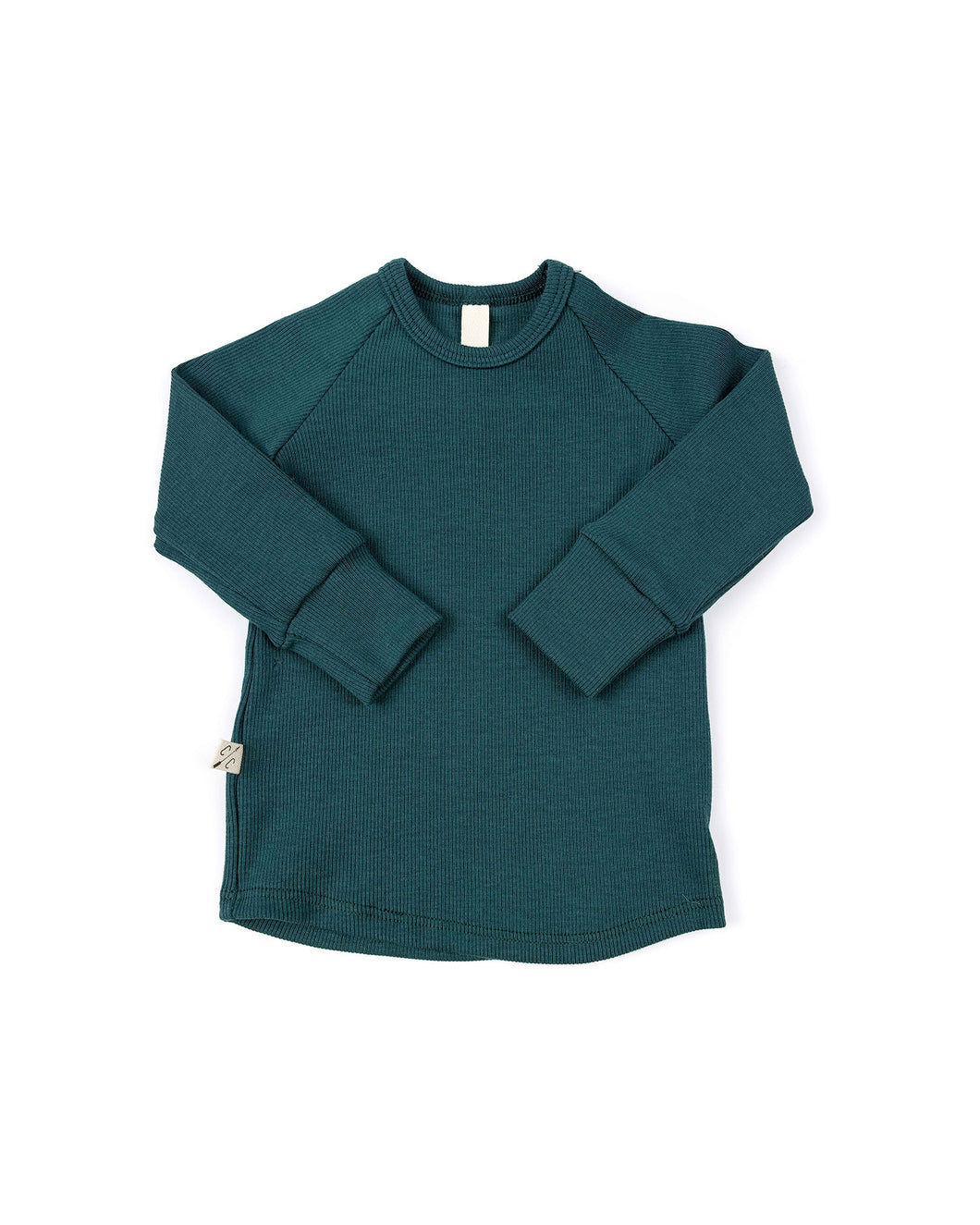 rib knit long sleeve tee - spruce