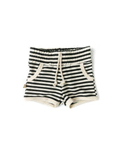 Load image into Gallery viewer, french terry retro short - black stripe