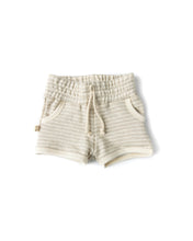 Load image into Gallery viewer, french terry retro short - oatmeal stripe
