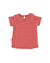 Load image into Gallery viewer, rib knit tee - peppermint inverse stripe