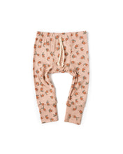Load image into Gallery viewer, rib knit pant - sunrise floral on shell pink