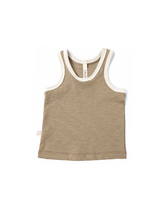 ringer tank top - greige