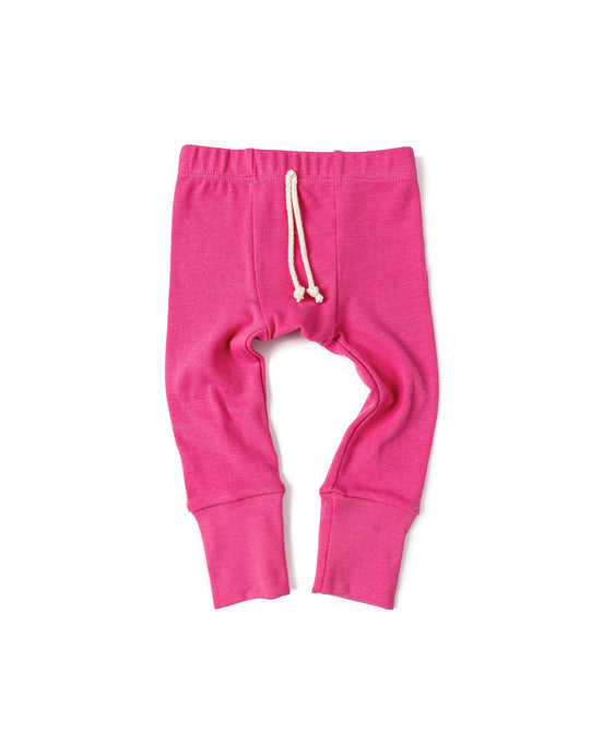 rib knit pant - punch