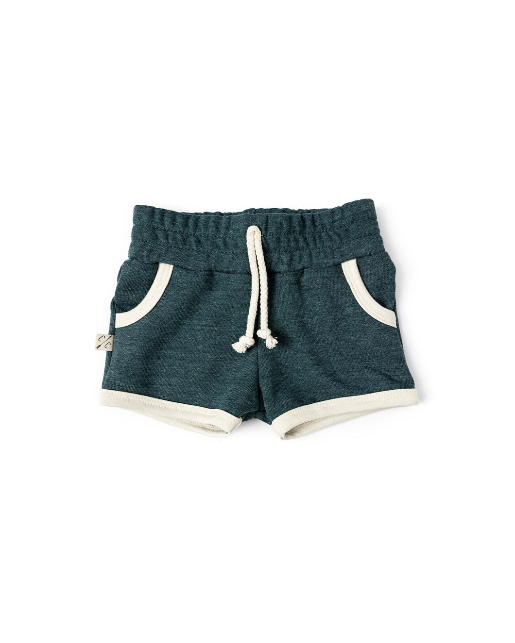 french terry retro short - spruce