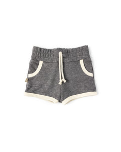 french terry retro short - athletic gray