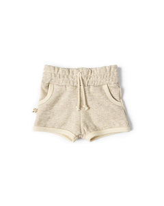 french terry retro short - oatmeal