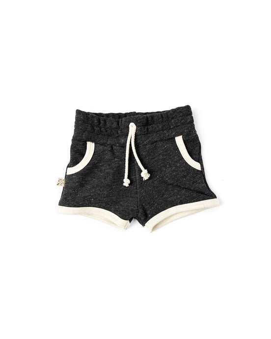 french terry retro short CO - onyx