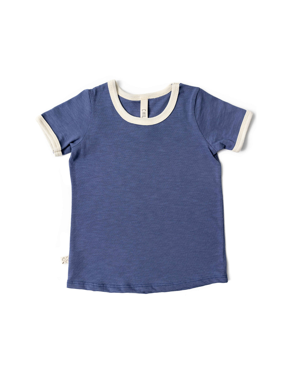 ringer tee - ink blue – Childhoods Clothing