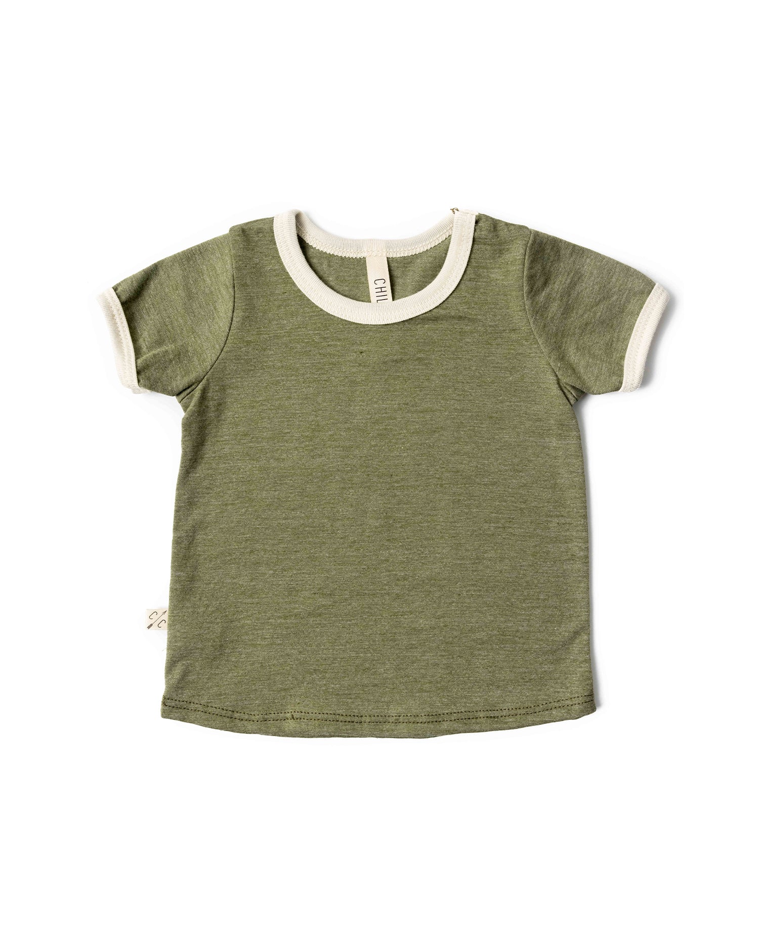 ringer tee - khaki green – Childhoods Clothing