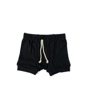 Load image into Gallery viewer, rib knit shorts - midnight 1x1