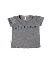 Load image into Gallery viewer, basic tee - atlantic on gray heather