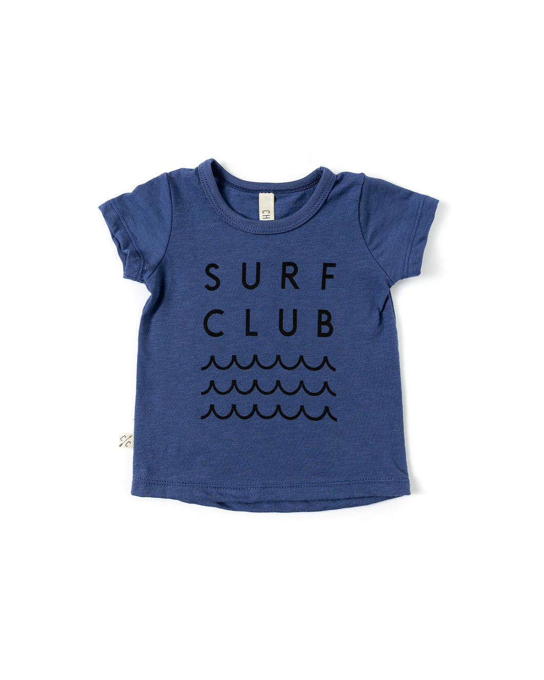 basic tee - surf club on ink blue