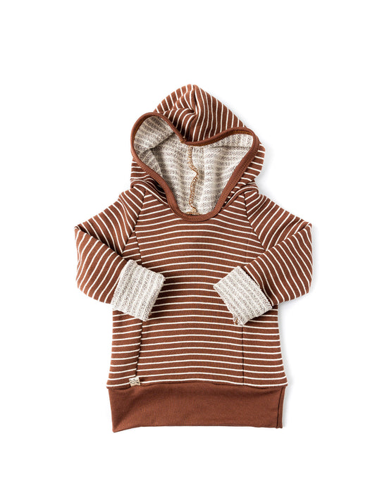 beach hoodie - acorn stripe