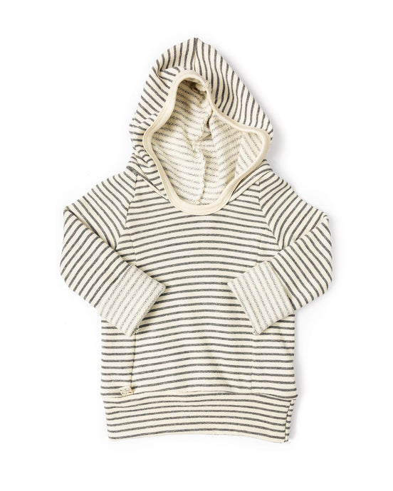 beach hoodie CO - narrow gray stripe