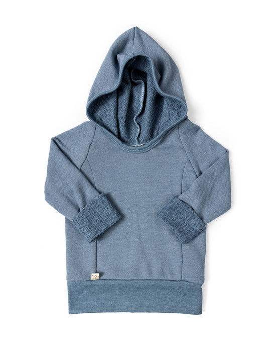 beach hoodie CO - steel blue