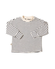 Load image into Gallery viewer, boxy long sleeve tee - natural stripe