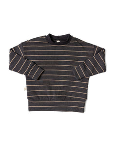 boxy sweatshirt - dark breton stripe