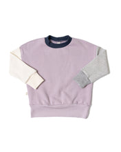 Load image into Gallery viewer, boxy sweatshirt - haze and collegiate blue