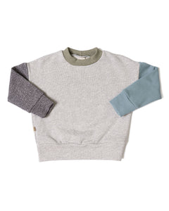 boxy sweatshirt - pebble and vetiver