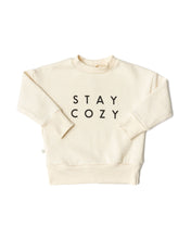 Load image into Gallery viewer, boxy sweatshirt - stay cozy on natural