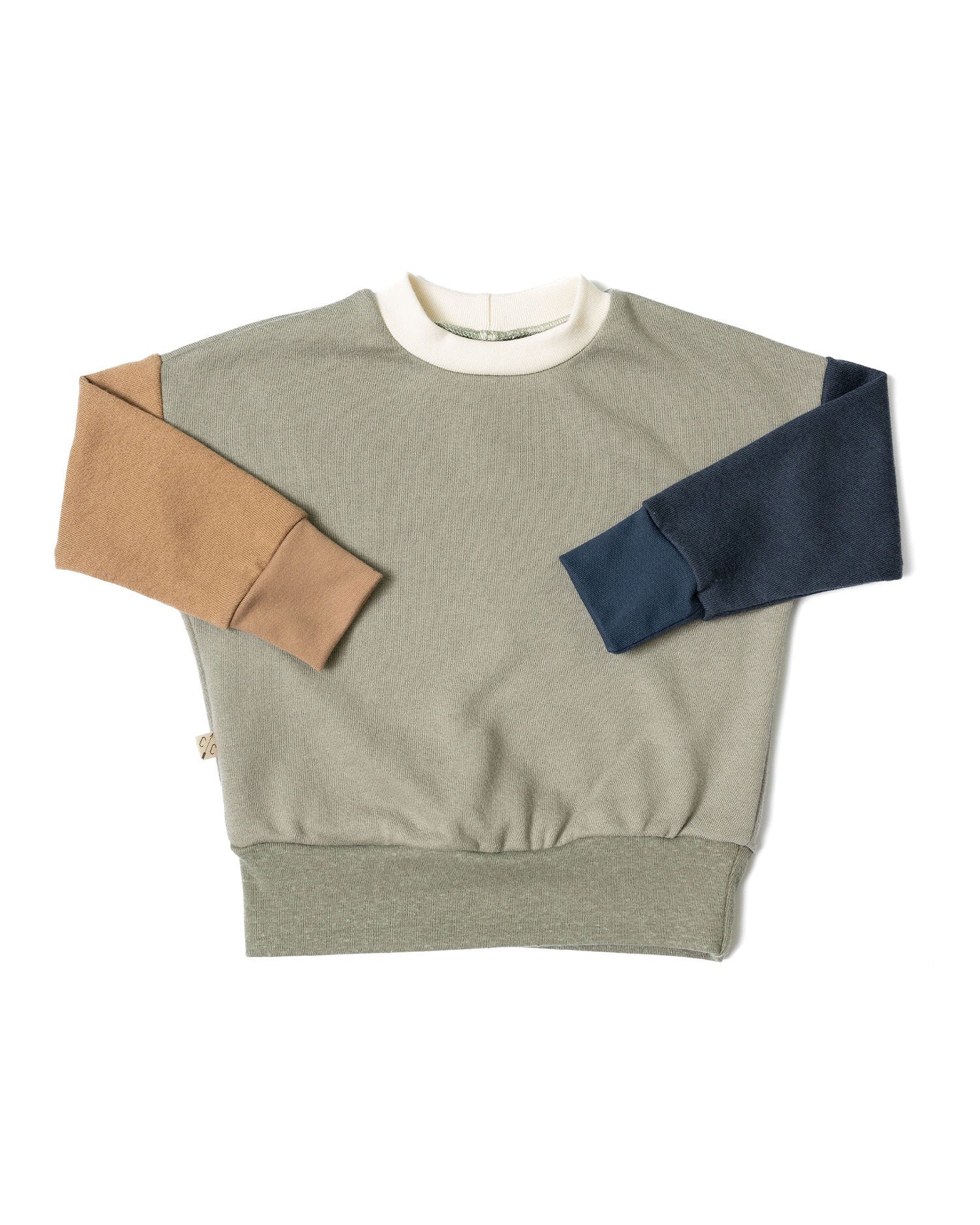 boxy sweatshirt - vetiver and natural – Childhoods Clothing