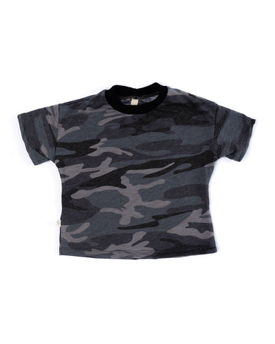 boxy tee CO - black camo