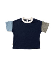 Load image into Gallery viewer, boxy tee - collegiate blue and natural