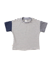 Load image into Gallery viewer, boxy tee - natural stripe and pebble