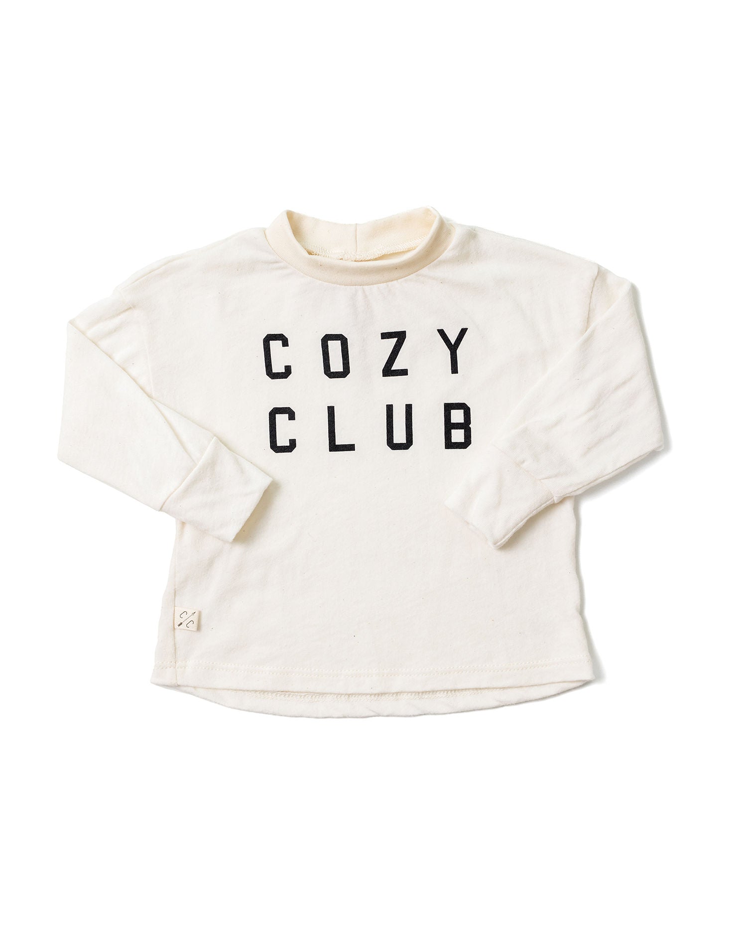 boxy long sleeve tee cozy club on natural