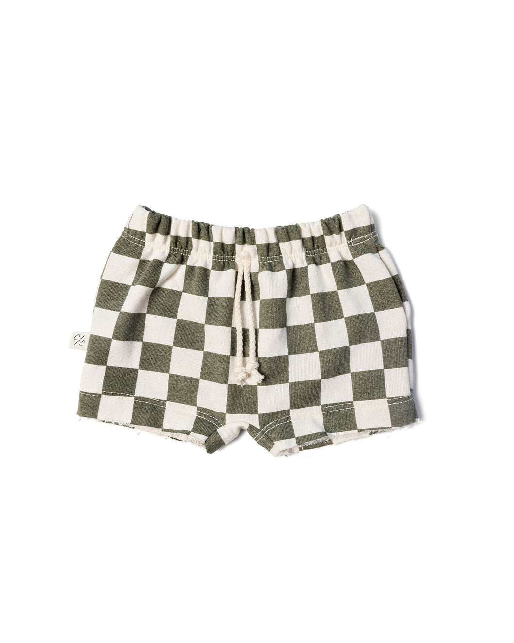 boy shorts - vetiver checkerboard