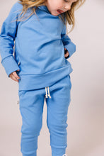 Load image into Gallery viewer, rib knit trademark hoodie - marine blue