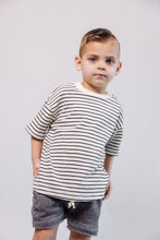 Load image into Gallery viewer, boxy tee - natural stripe and natural