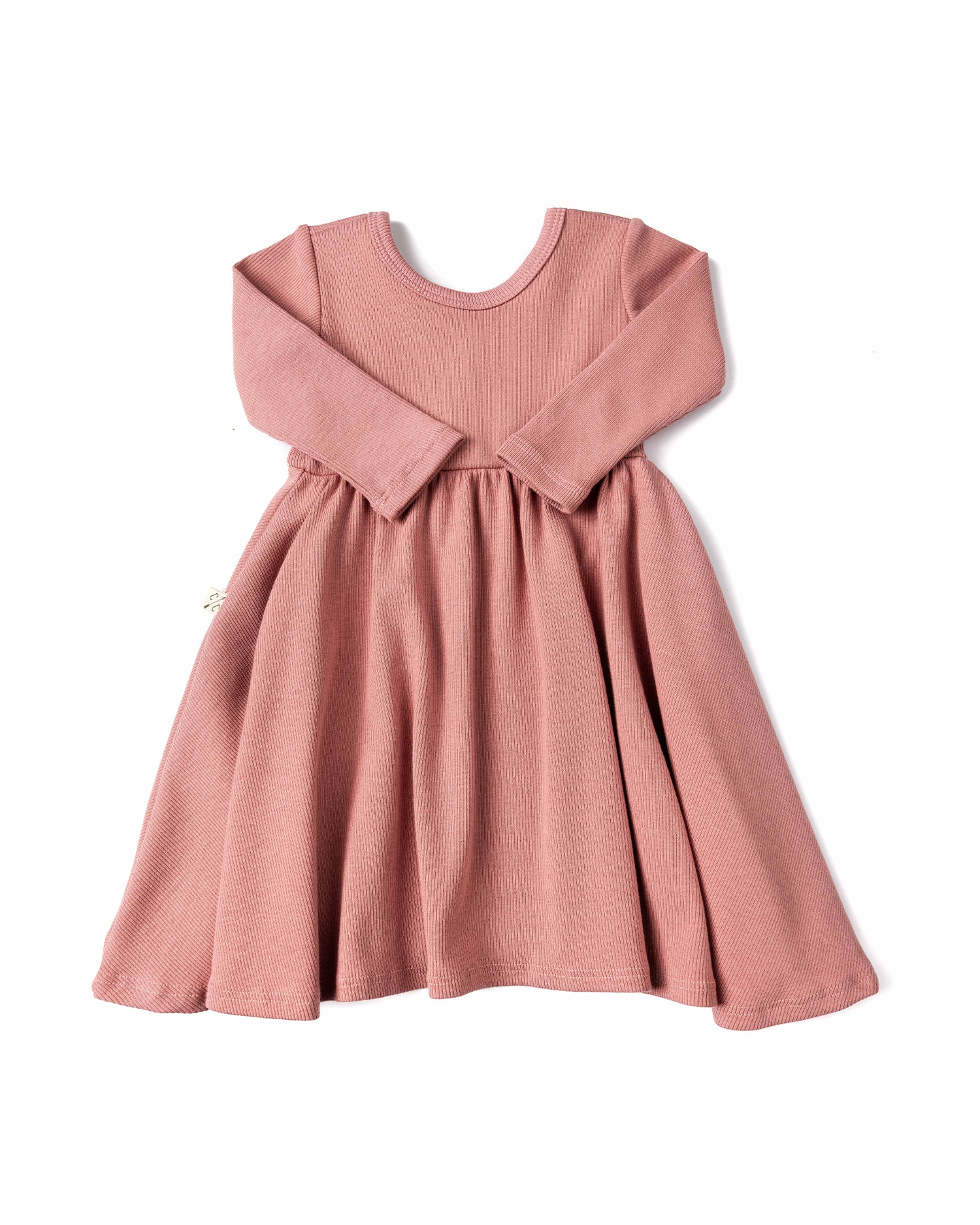 long sleeve swing dress CO crepe - Main Image