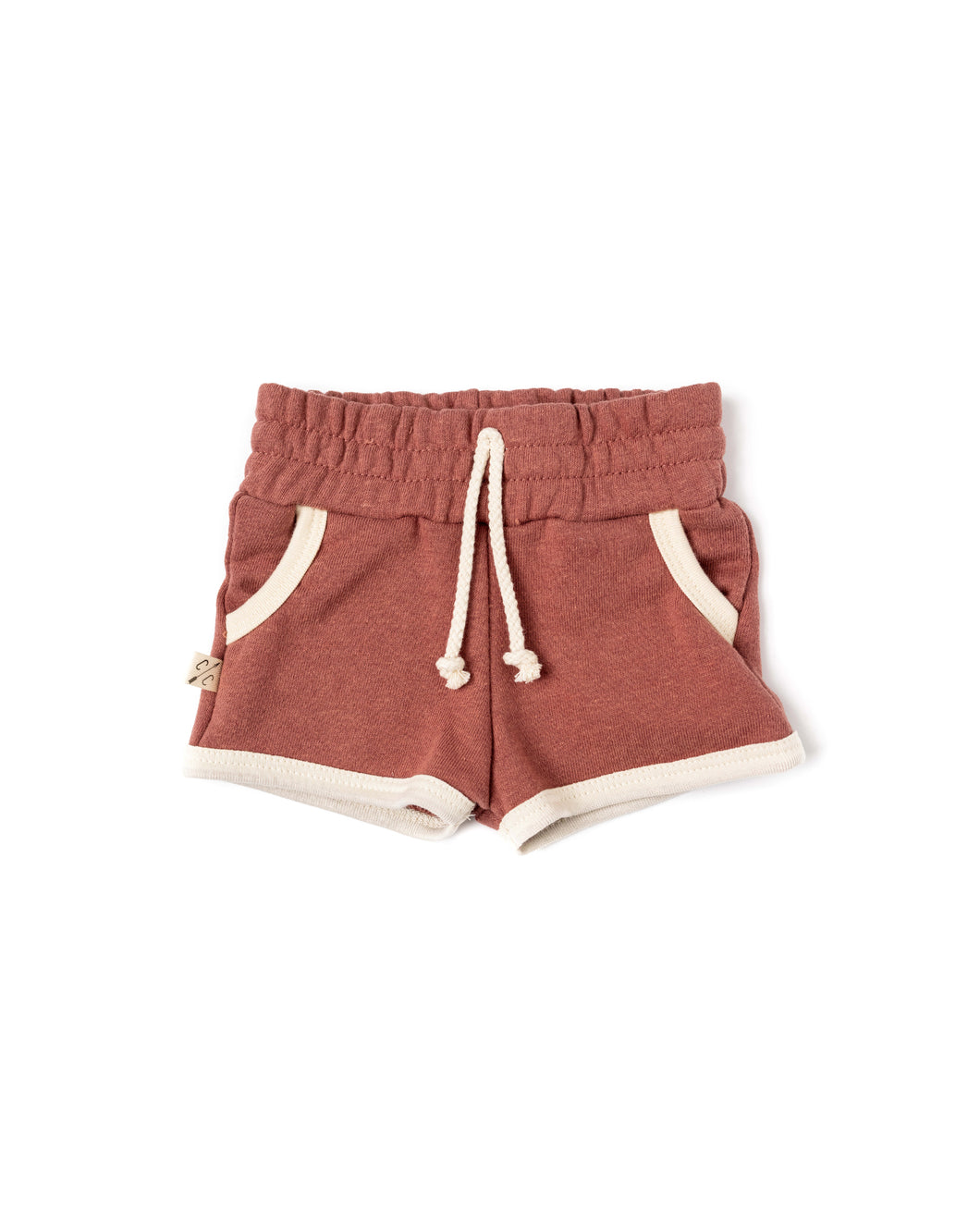 french terry retro short - redwood