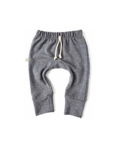 gusset pants - athletic gray