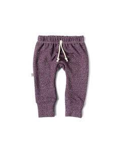 gusset pants - purple heather