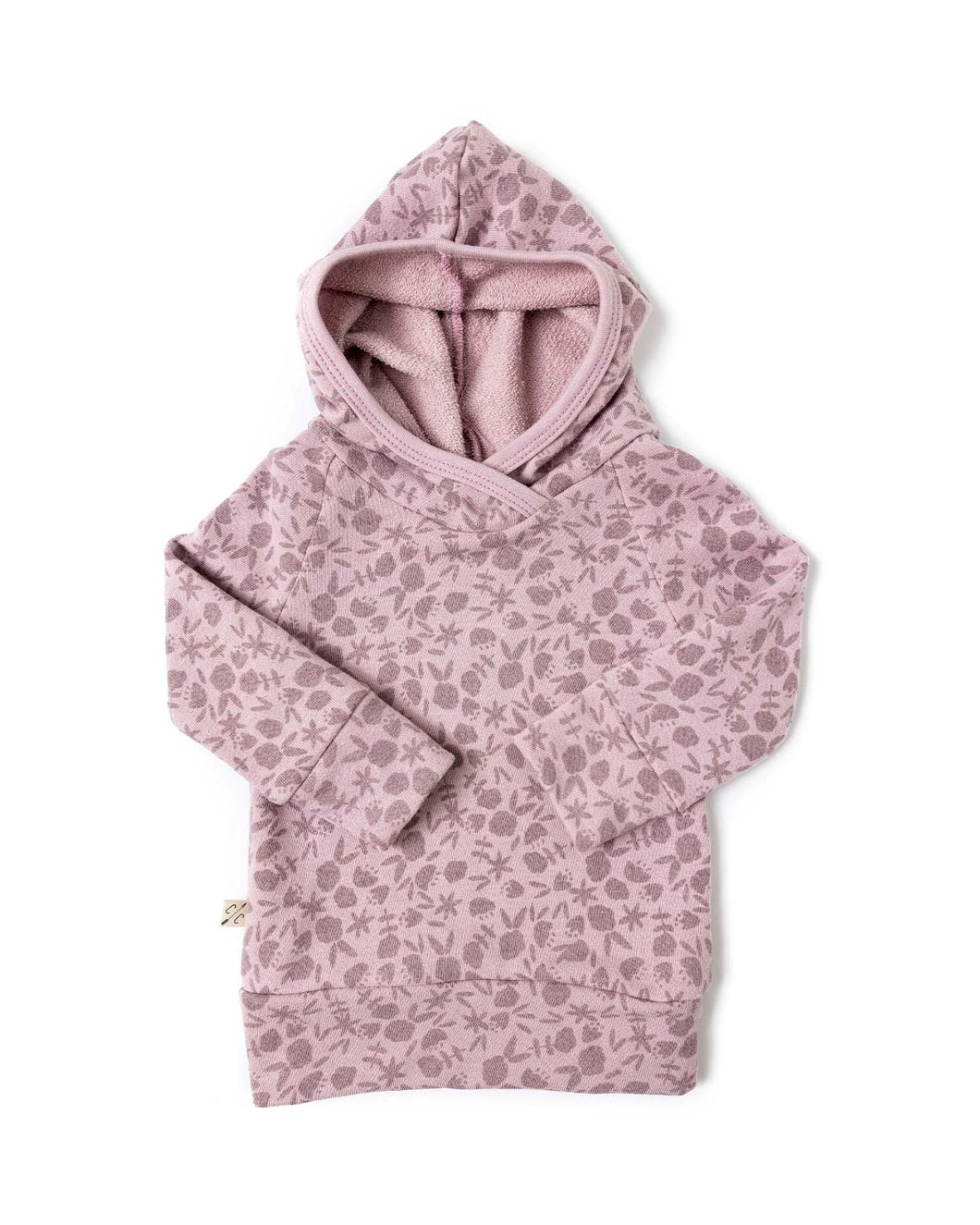 trademark raglan hoodie - ditsy floral on lilac