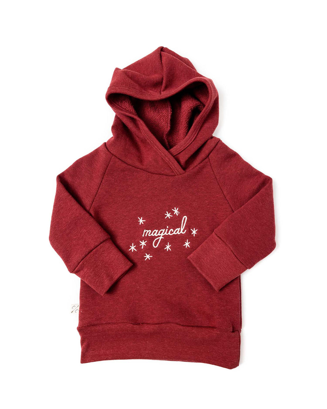 trademark raglan hoodie - magical on crimson