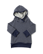Load image into Gallery viewer, trademark raglan hoodie - nautical stripe