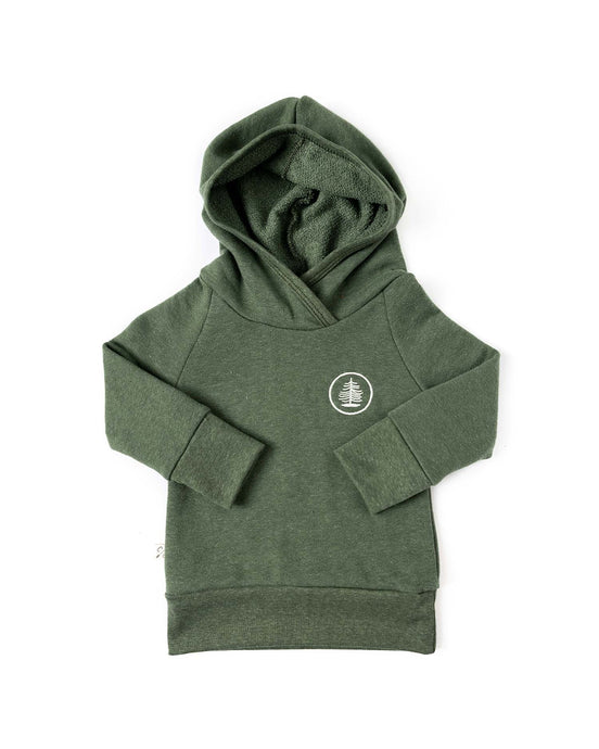 trademark raglan hoodie - tree patch on pine