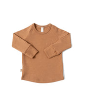 Load image into Gallery viewer, rib knit long sleeve tee - camel
