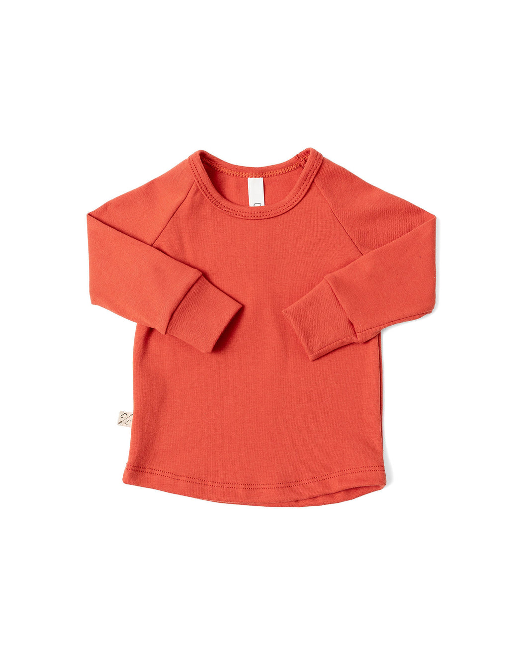 rib knit long sleeve tee - lava