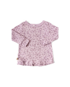 long sleeve tee - ditsy floral on lilac