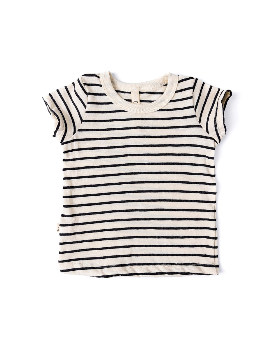 basic tee - natural stripe – Childhoods Clothing