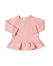 Load image into Gallery viewer, peplum crew - camellia